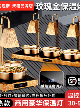 自助餐暖食灯单双头食物保温灯电加热熟食烤肉灯餐饮加热保温商用