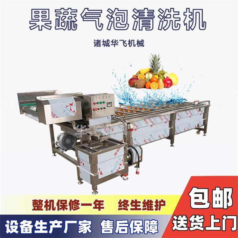工厂生产苹果清洗机气泡喷淋洗黄金梨机鲜果清洗设备
