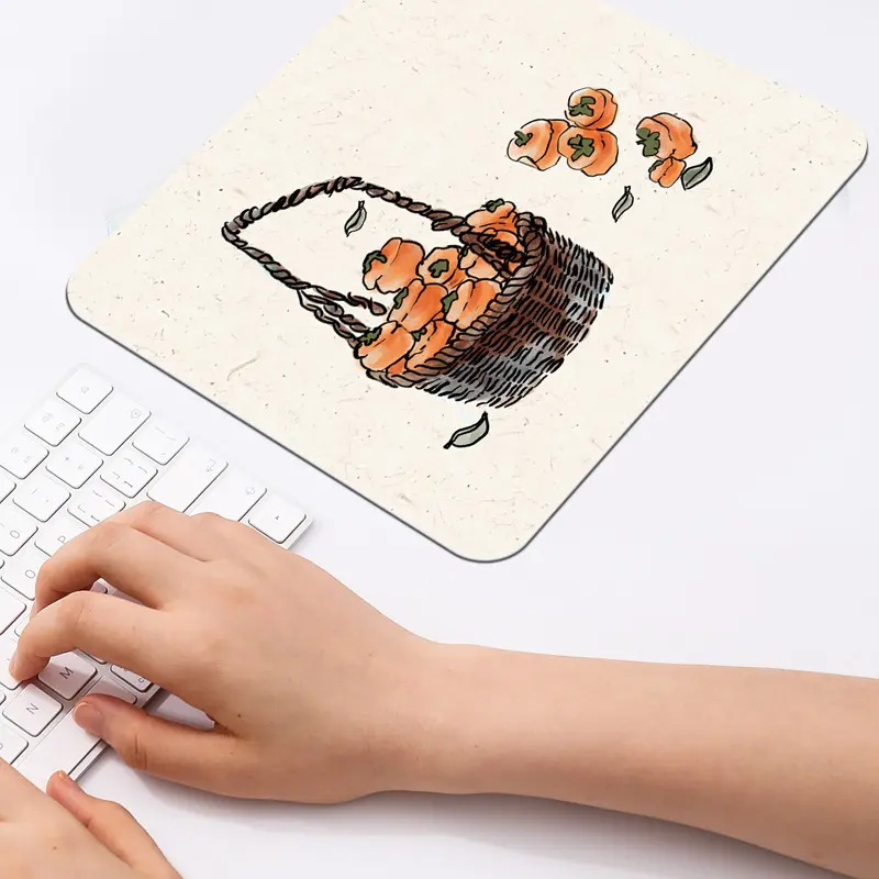 古色创意文艺鼠标垫游戏垫小号电脑桌垫锁边加厚书桌垫防滑键盘子