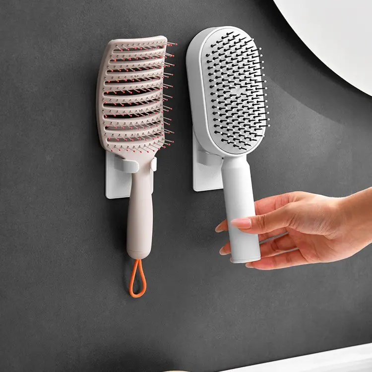 可调节梳子收纳架浴室梳子置物架厕所墙面洗手台收纳盒挂钩架子