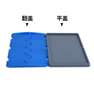 灰色欧标EU物流箱带盖加厚PP材质汽配厂五金零件分类整理箱