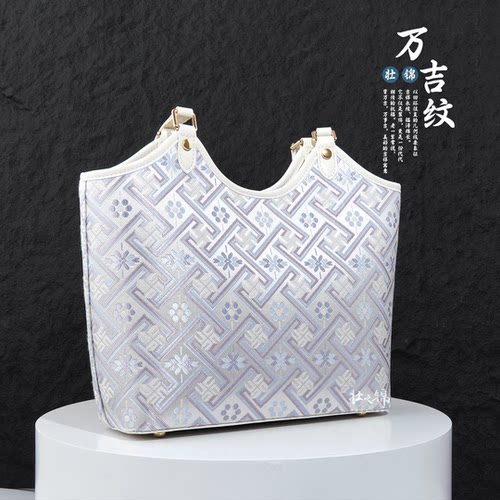 广西非遗壮锦包包万吉纹菜篮子托特包大容量单肩百搭手提包B5033