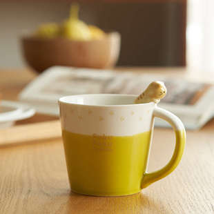 肆月创意个性立体猫咪陶瓷杯子日式家用可爱马克杯水杯小众设计感