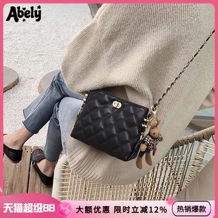 Abely阿贝莉女包2025夏季 真皮斜挎包链条包ins腋下包单肩小包 新款
