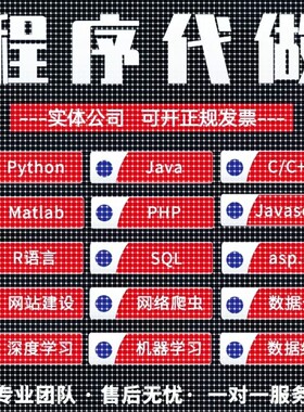Java程序代编代做C语言c++代码python爬虫c#.net设计前端软件开发