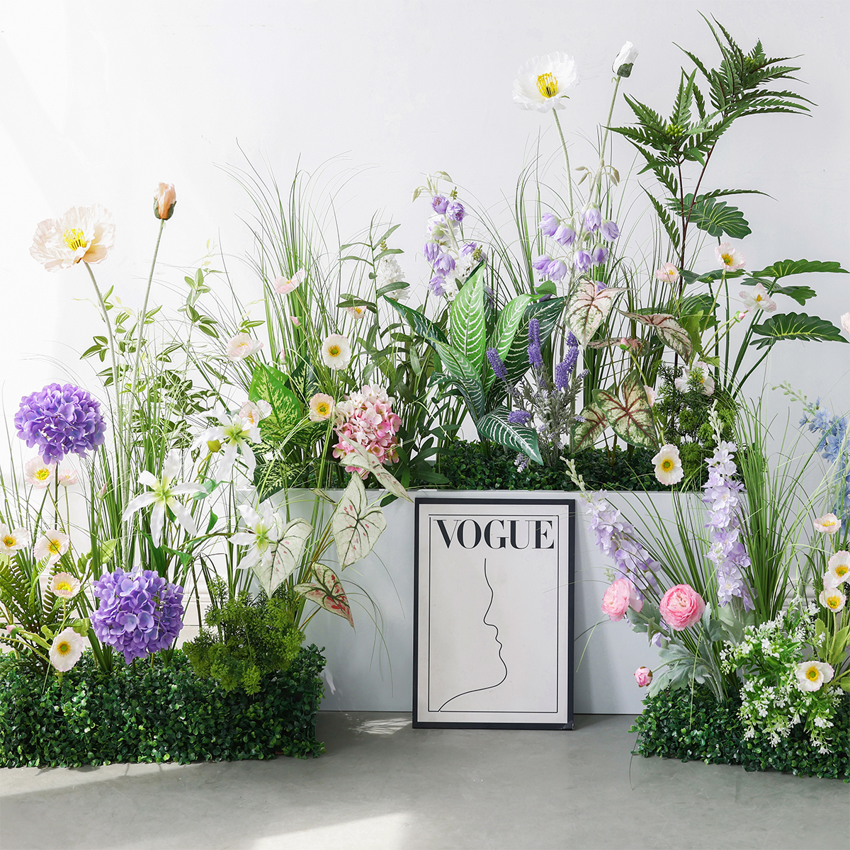 仿真绿植造景观室内高端轻奢假花高级仿生花装饰摆设植物花艺摆件