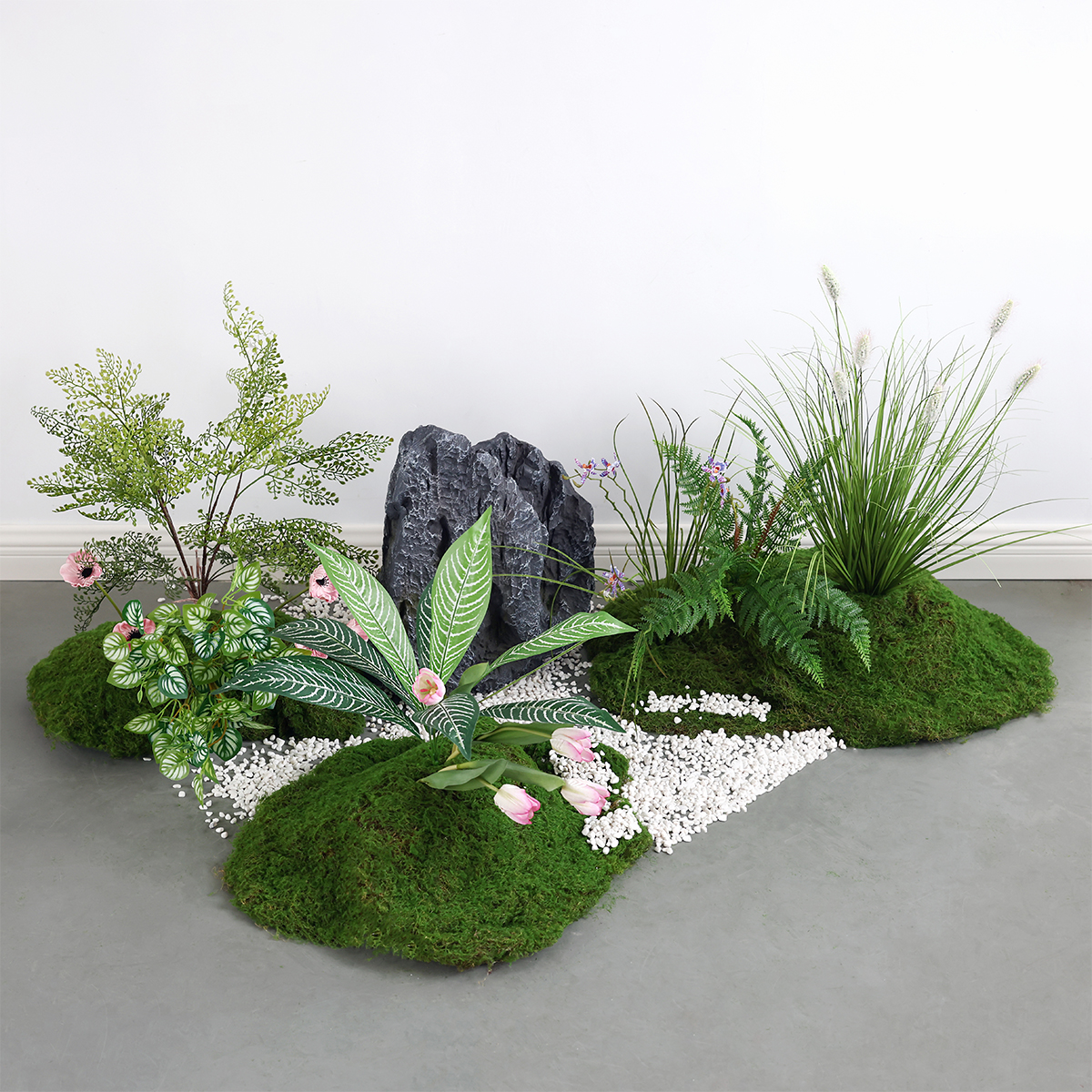 仿真花造景植物微景观轻奢高端服装店橱窗装饰花艺摆件仿生假绿植