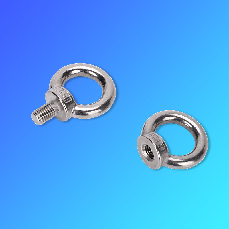 304不锈钢吊环螺丝吊环吊钩环形螺帽吊耳起重船用圆环螺栓m6m8m12