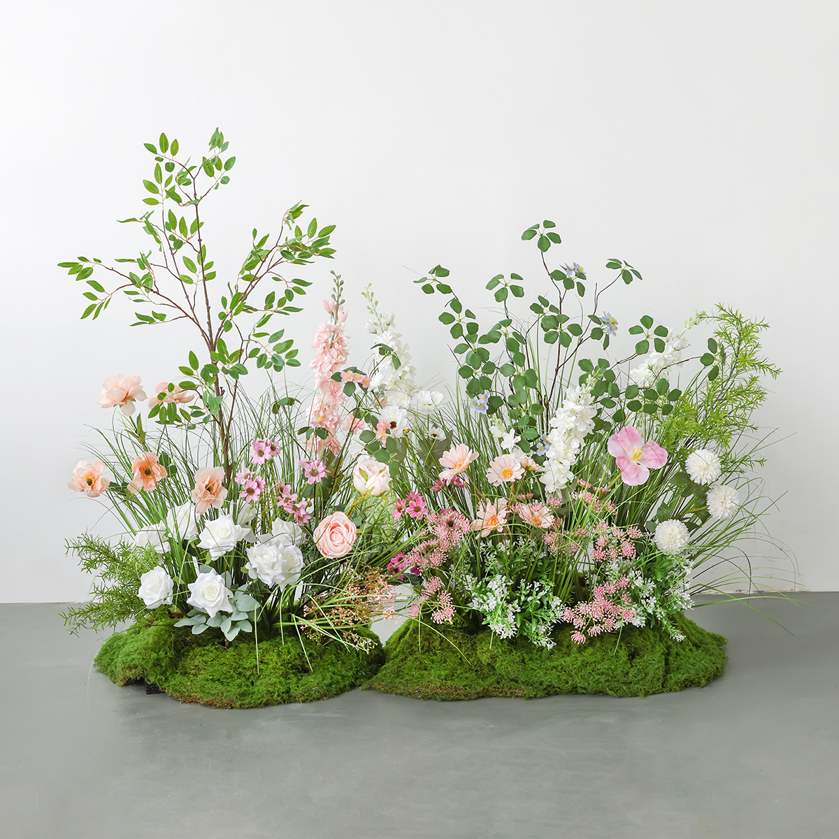 莫奈花园仿真花绿植造景景观室内橱窗装饰布置高级仿生假植物摆件