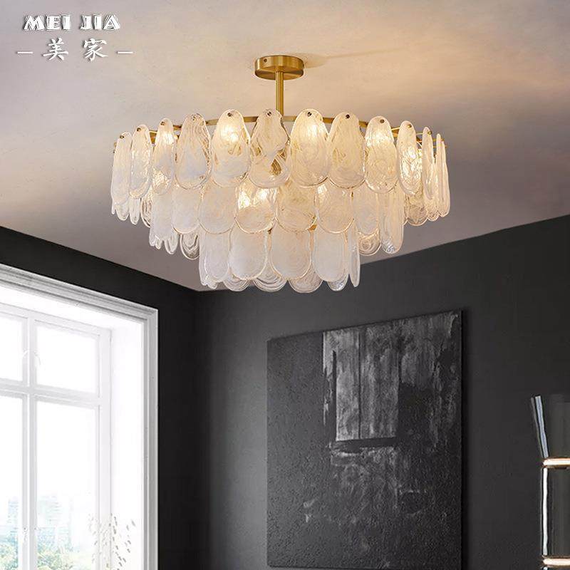 轻奢客厅全铜吊灯新款主卧室房间灯别墅大气书房现代简约餐厅灯具