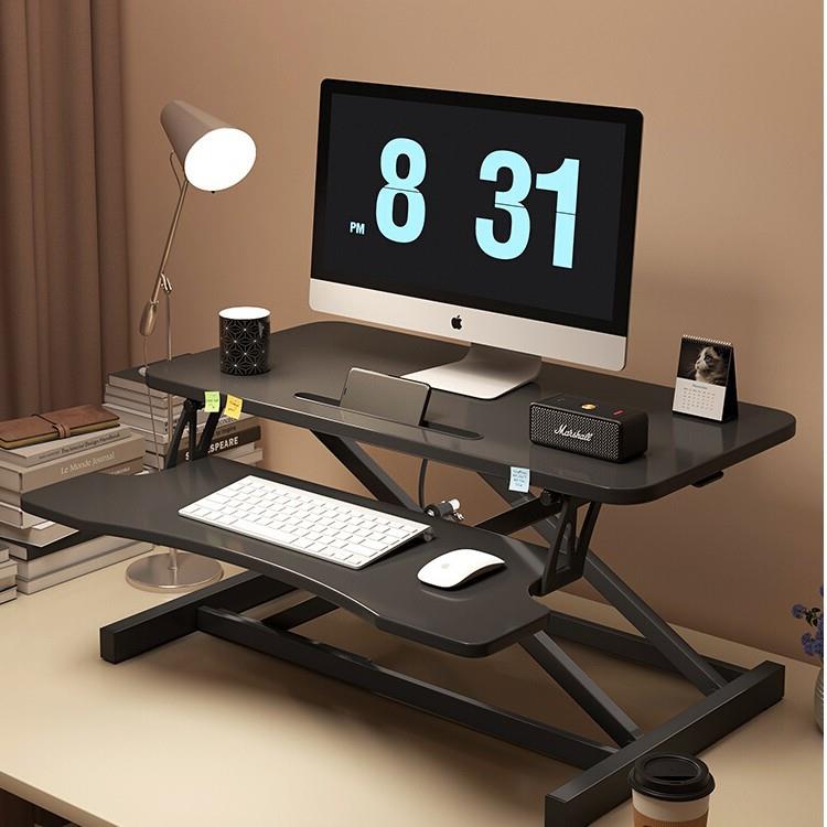 站立式工作台升降电脑桌增高支架办公桌家用桌面升降台办公室桌子