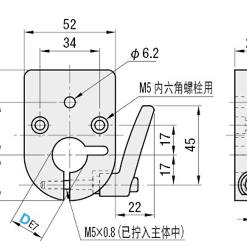 DPQK大型位置显示器用夹板 标准型