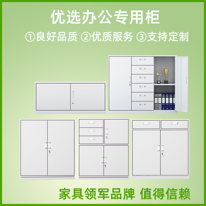 广东省广州市办公文件柜矮柜拆装带锁多门柜资料档案柜更衣储物柜