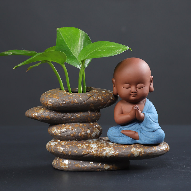 创意陶瓷花插水培花瓶禅意摆件佛堂家居饰品石头造型花器茶盘绿植,橡塑材料及制品,塑料盒/塑料箱/塑料柜,淘宝优惠券,粉丝福利购,淘宝优惠卷