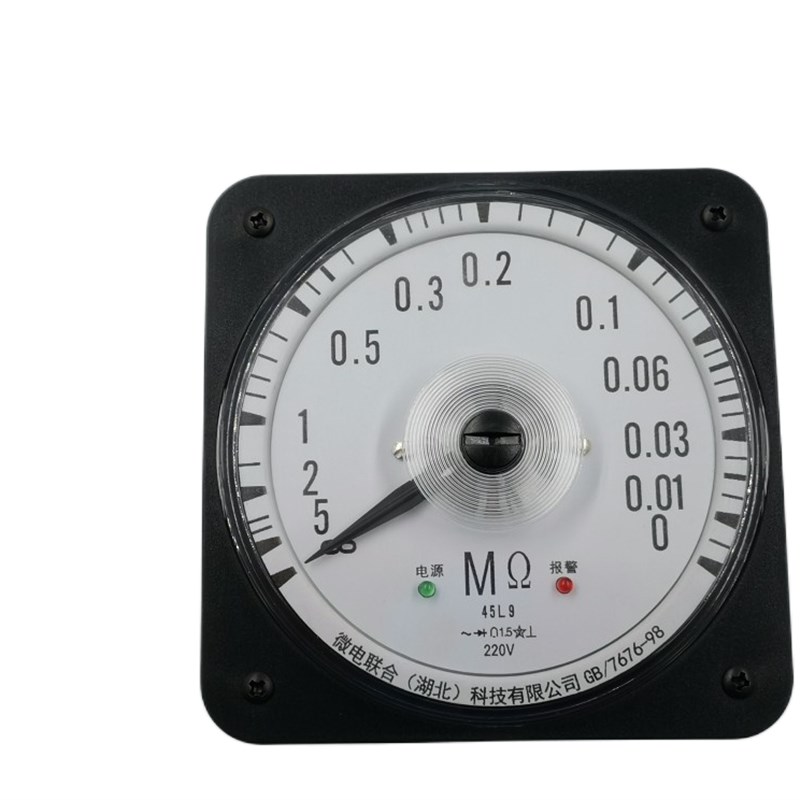 船用仪表报警绝缘检测仪表兆欧表45L8/45L9-M高阻表110*110mm