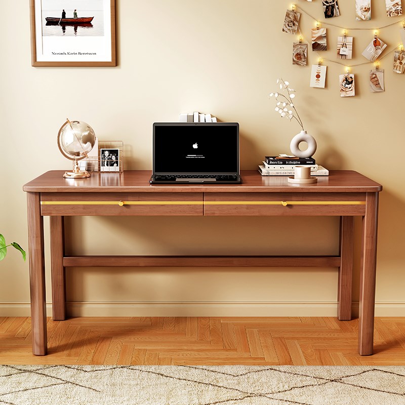 实木书桌现代简约小户型50宽写字桌家用卧室简易台式电脑桌办公桌