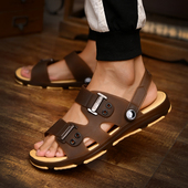 新款 凉鞋 凉拖鞋 居家室内外两用潮款 透气柔软舒适沙滩男鞋 夏季