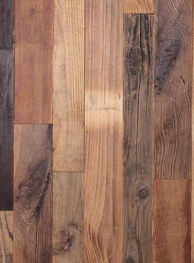 老木板旧木板实木地板原木色老松木板老杉木饰面墙板民宿餐厅装饰