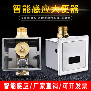 大便冲水器明装 雷恩贝全自动感应暗装 蹲坑蹲便冲水智能冲洗阀配件
