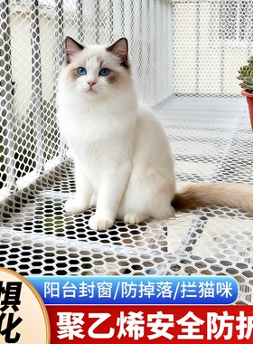 阳台防护网塑料网格围栏网安全防盗窗垫板窗台防猫掉封窗网护栏网