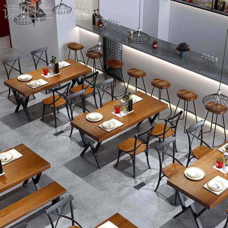 实木餐XKG桌简餐简约欧轻奢现代北欧厅风式双人桌子美工业风桌椅