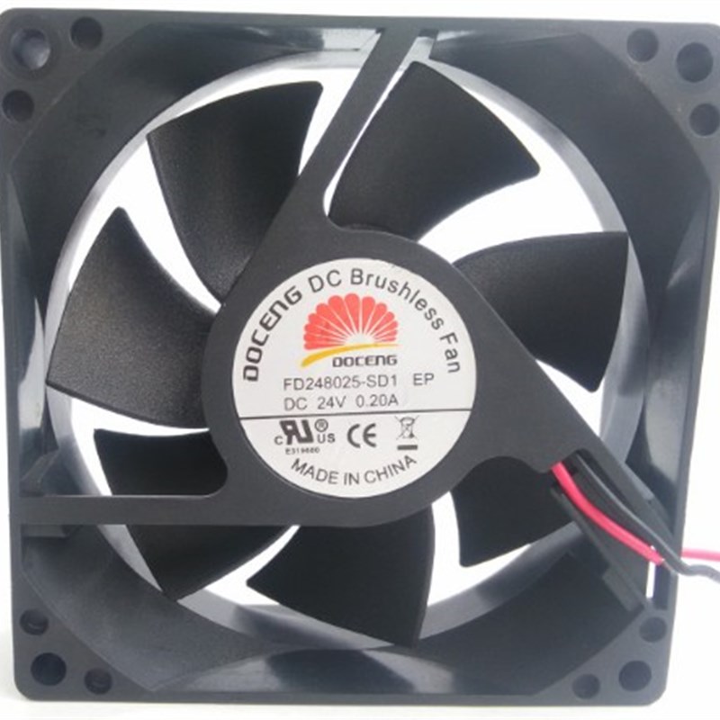 DOCENG 8CM/厘米 8025 FD248025-SD1-EP DC24V 0.20A 2线散热风扇