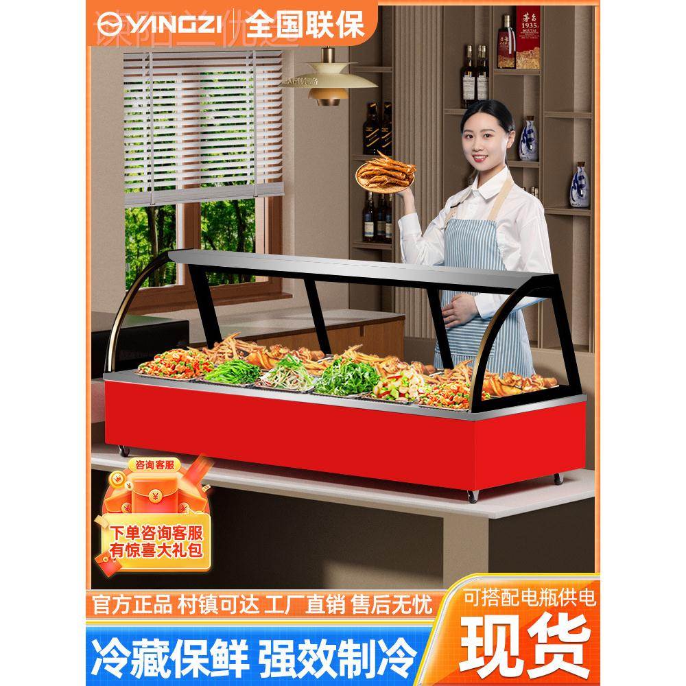 扬摊子三车移动摆冷藏冷冻凉轮菜展EJE示柜烧烤熟食炸串保卤菜鲜