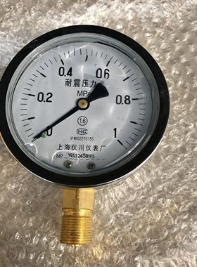 上海仪川仪表厂 耐震压力表 YN-100 0-1mpa 直径100mm 牙m20x1.5