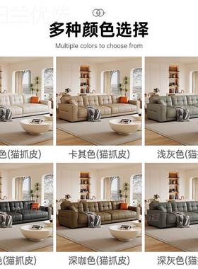 朵豆腐块布百艺沙发技小户型客厅风CCI冠简约北欧轻奢沙发科云奶