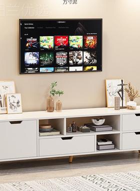 电视茶几组合小户家TYW木用客厅现代简约实腿简型柜易电视机柜子