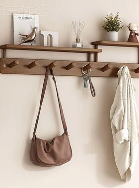 楠竹墙上挂衣架玄意关后壁服挂式衣帽门架卧室BNB衣创挂钩一排置