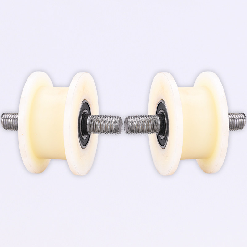 83H型轮槽宽32-82mm铁门槽轮轻轨滑轮工字钢方钢H型尼龙轨道轮