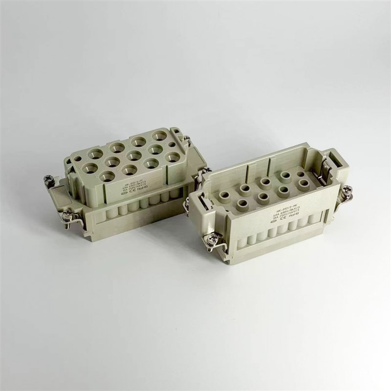 矩形重载连接器HDC-HK-012/2-MF 12芯40A690V航空插头10A250V插座