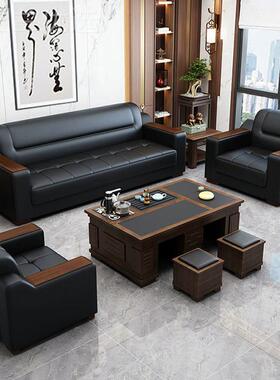 沙发简约现代办公VLE会室客室中待式商新务接室三人位会议室办公