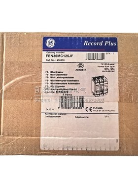 原装正品美国通用电气GE断路器 FE160 3P 125A FEN36MC125JF