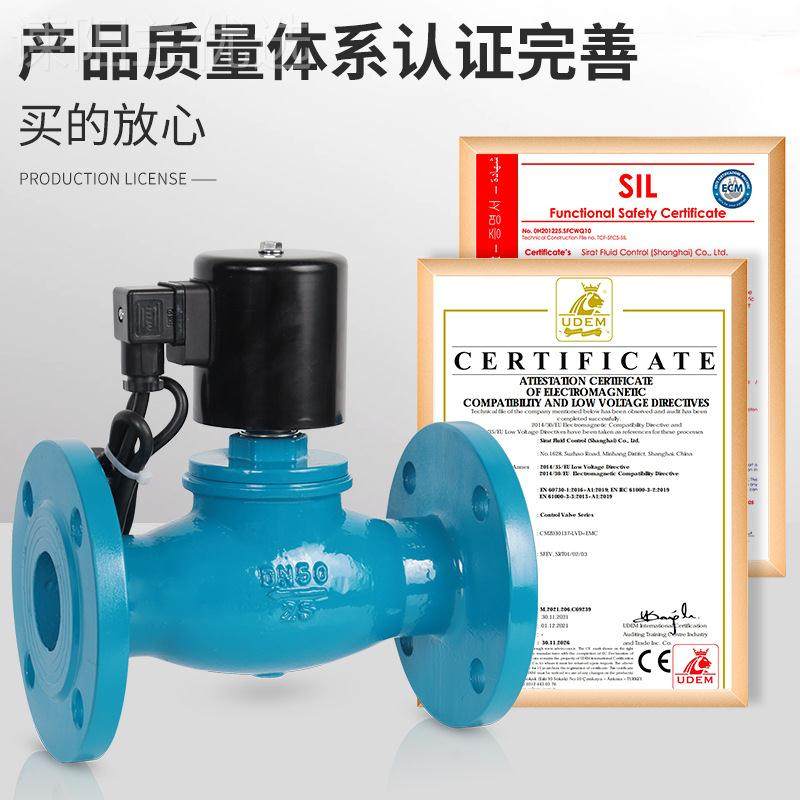 ZCZP常220V温蒸汽铸钢法兰电磁阀 2高4V气阀闭DN25 32 40 5091234