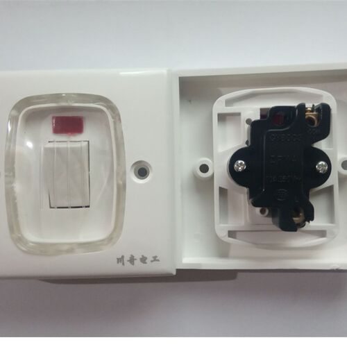 炉灶防水方形风机开关按钮厨房灶台防水开关面板86型单开双开关联