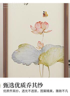 屏风客厅进门挡可移隔动折叠现代简约轻奢办公ESV室家用断纱遮画