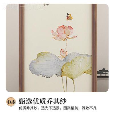 屏风客厅进门挡可移隔动折叠现代简约轻奢办公ESV室家用断纱遮画