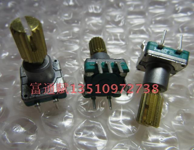 日本ALPS进口编码器编码开关EC11-30位15脉冲360度转18花轴带开关