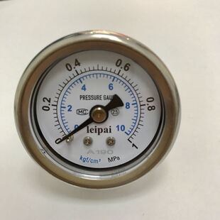 不锈钢压力表 轴向 0-10kgf/cm2 1mpa 直径40mm 前壳47mm 后41mm