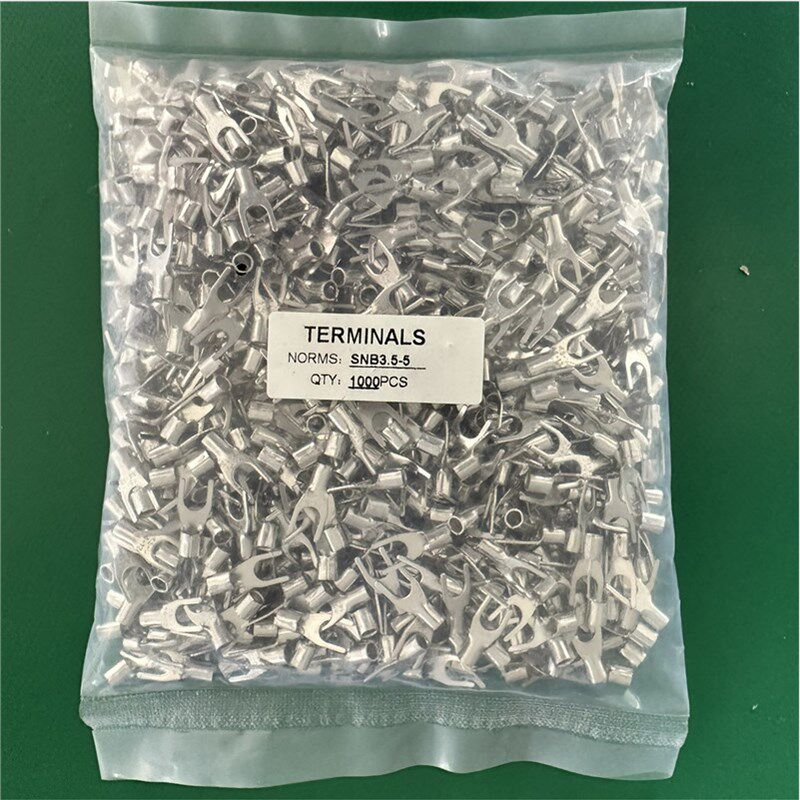 SNB3.5-5 冷压叉形Y型U型裸端头紫铜焊口接线端子1000只3-5