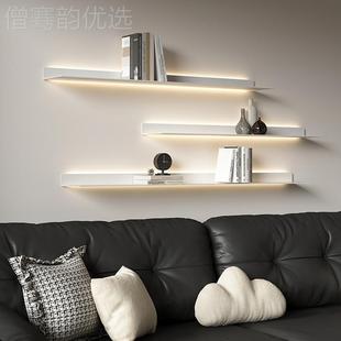 j代8背架景现简约商品展示装MKH饰架客厅卧室书架发光墙上置物一