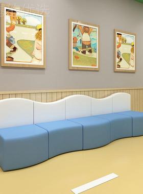 QKI培卡训机构休厅息候区电影院等办公室大异形创意带靠背座沙发