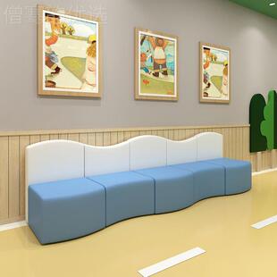 QKI培卡训机构休厅息候区电影院等办公室大异形创意带靠背座沙发