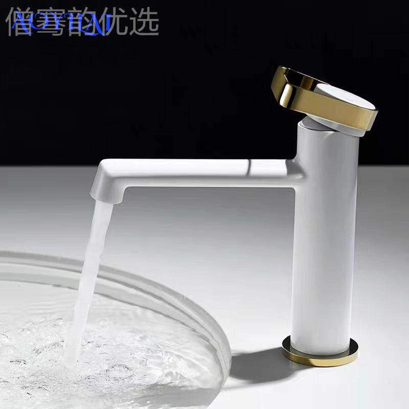 枪灰面色生全铜浴室盆水龙头冷热洗手盆洗脸盆卫极ERY间台盆简风