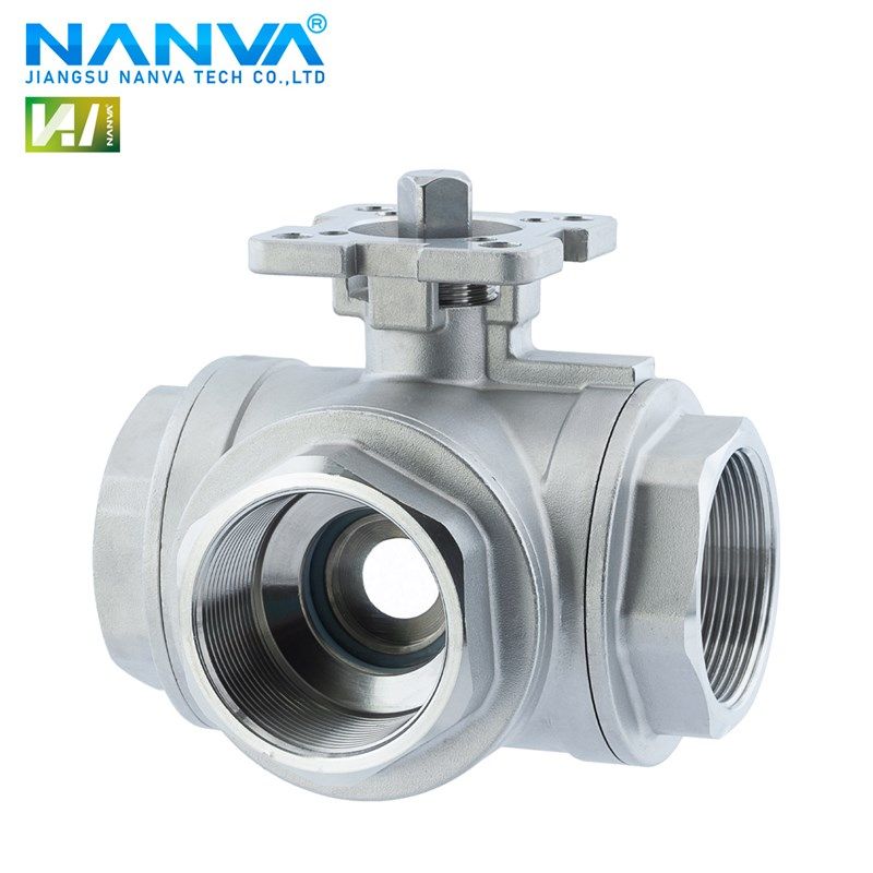 平台不锈钢304四氟软密封三通丝扣球阀内螺纹连接T型L型高温可选