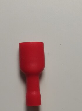 FDFD1-187 母全绝缘端头 接线端子 4.8 接插件 插簧 1000只 红色
