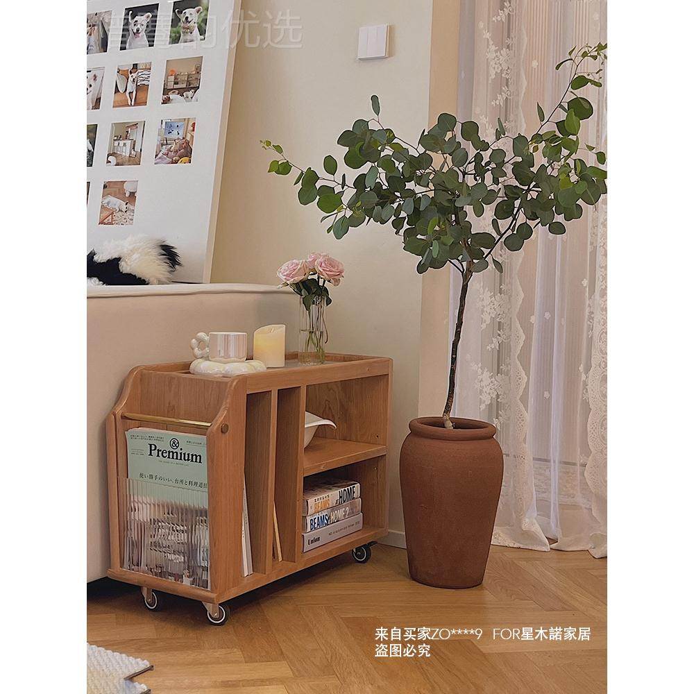 巴扬推车_复柜古几木移动茶几客ZXT厅家具沙发边边小置物实架
