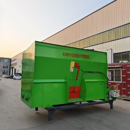 全日粮混合饲料搅拌机大型卧式双轴直联饲料搅拌机15方直联搅拌机